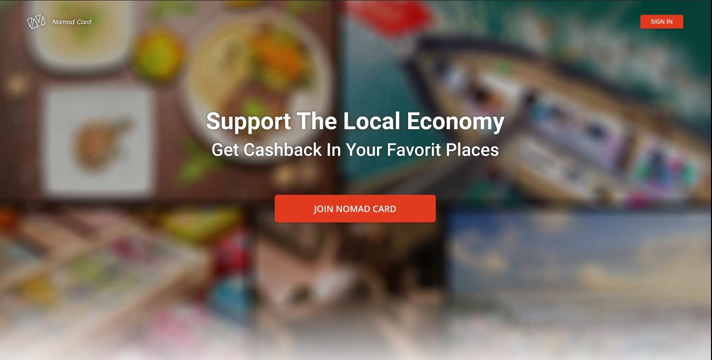 Landing Page Nomad Card