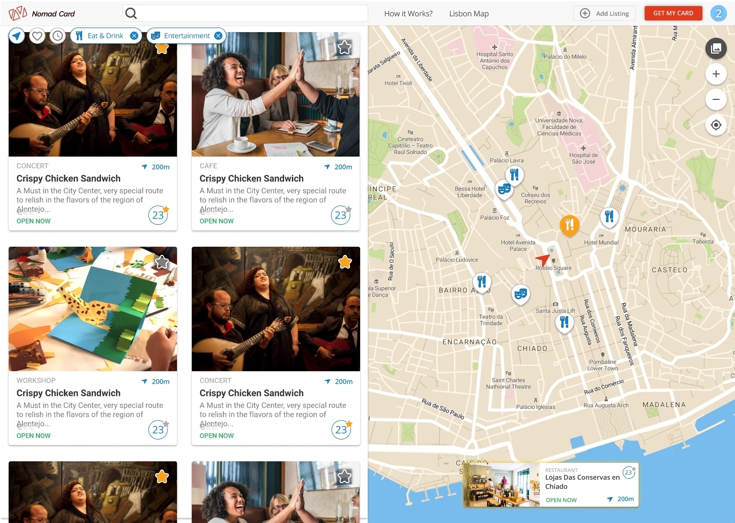 Map view Nomad Card
